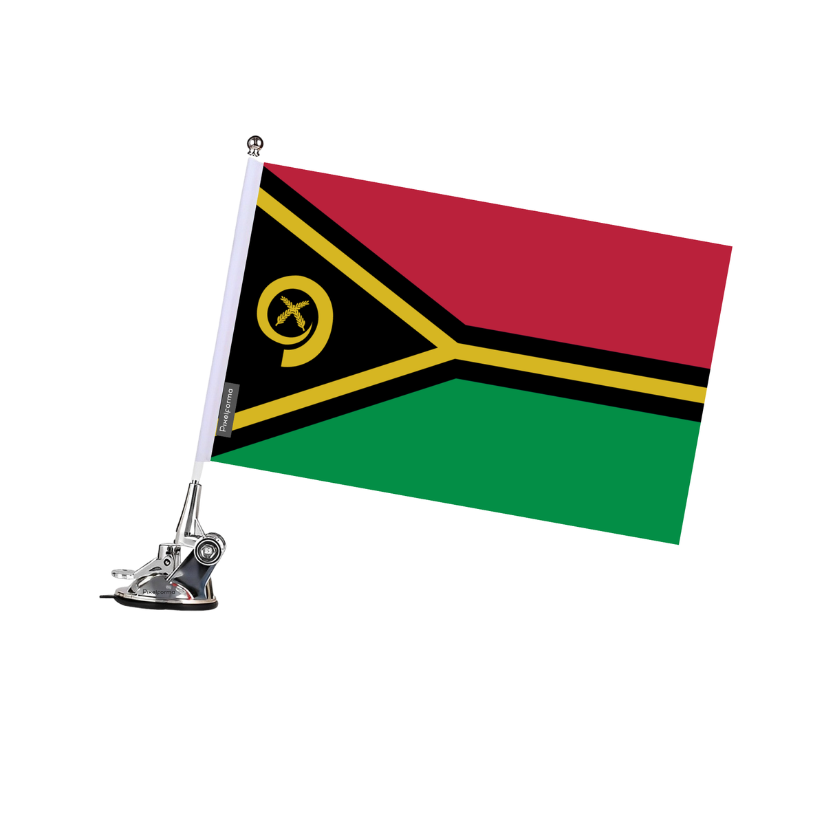 Vanuatu Flag Suction Cup Pole