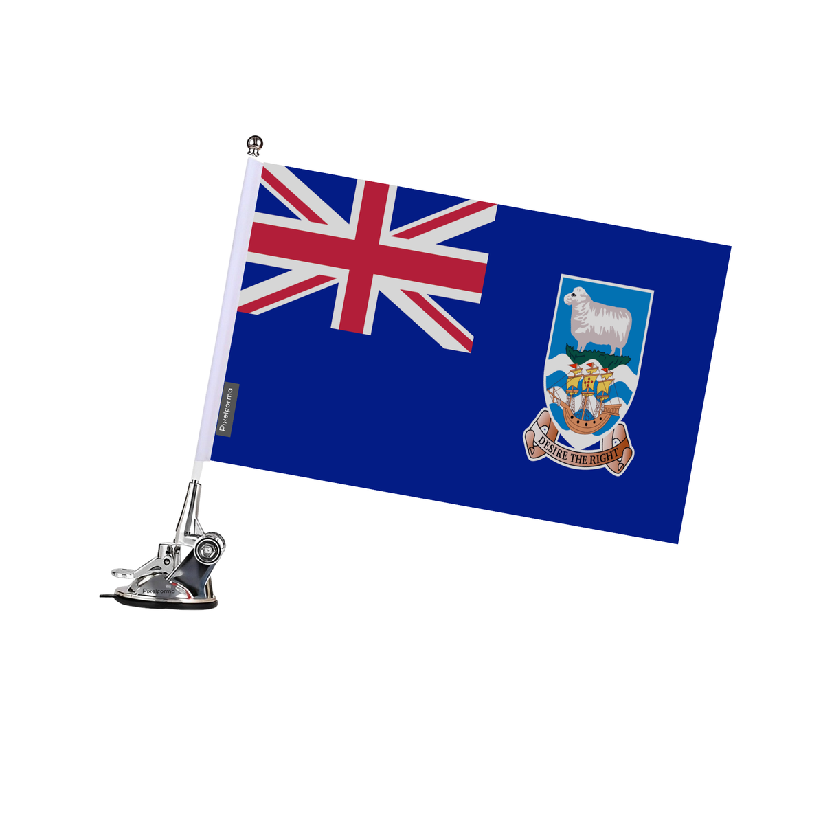 Falkland Islands Flag Suction Cup Pole