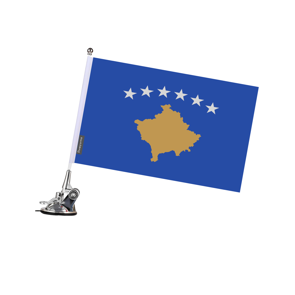 Kosovo Flag Suction Cup Pole