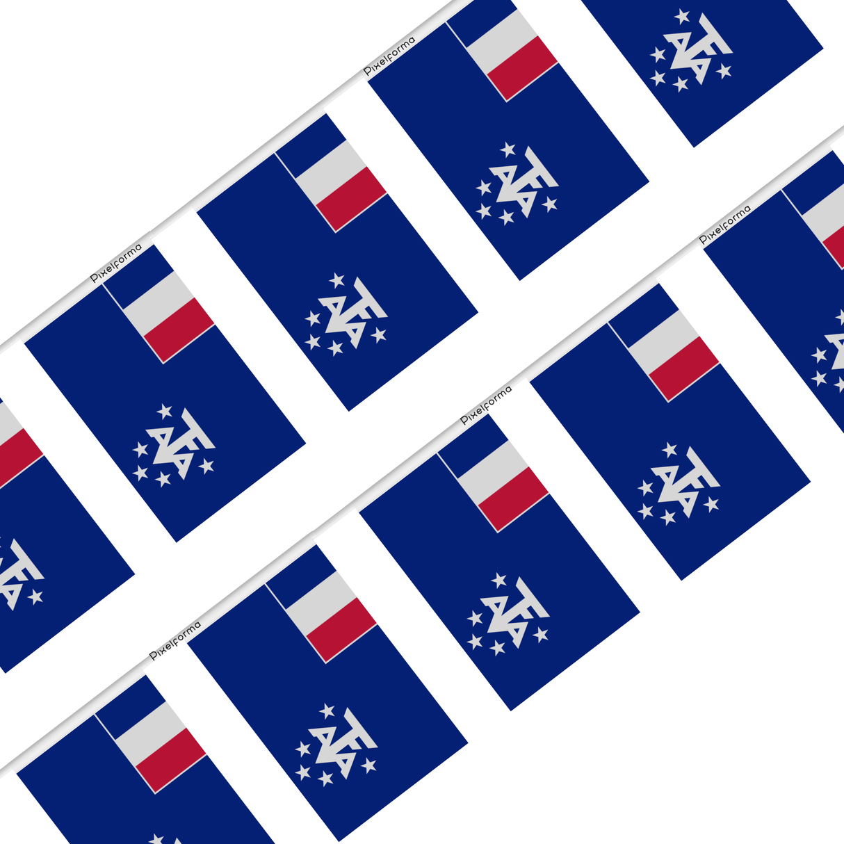 French Antarctica Polyester Flag Garland