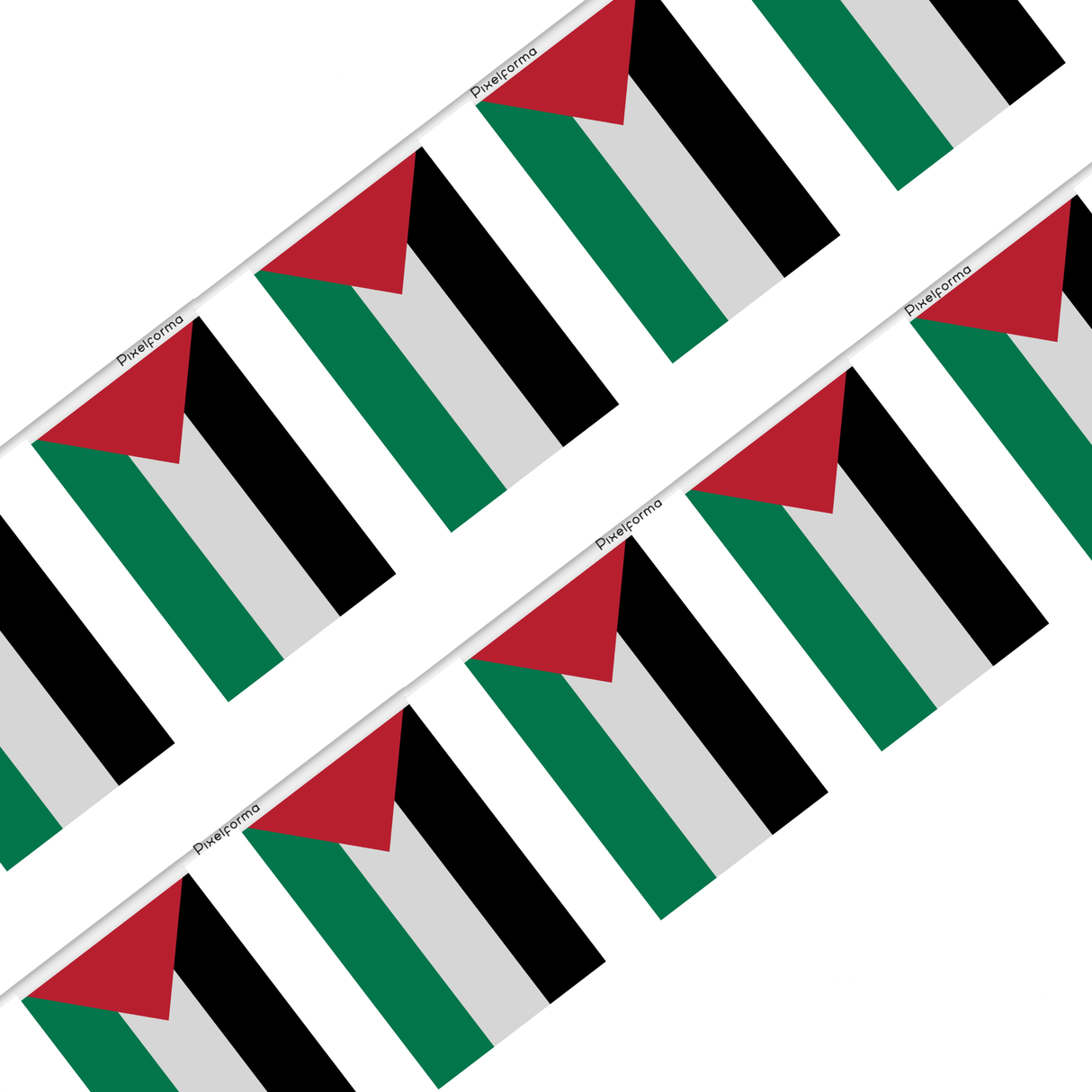 Guirnalda Bandera Palestina en varios tamaños