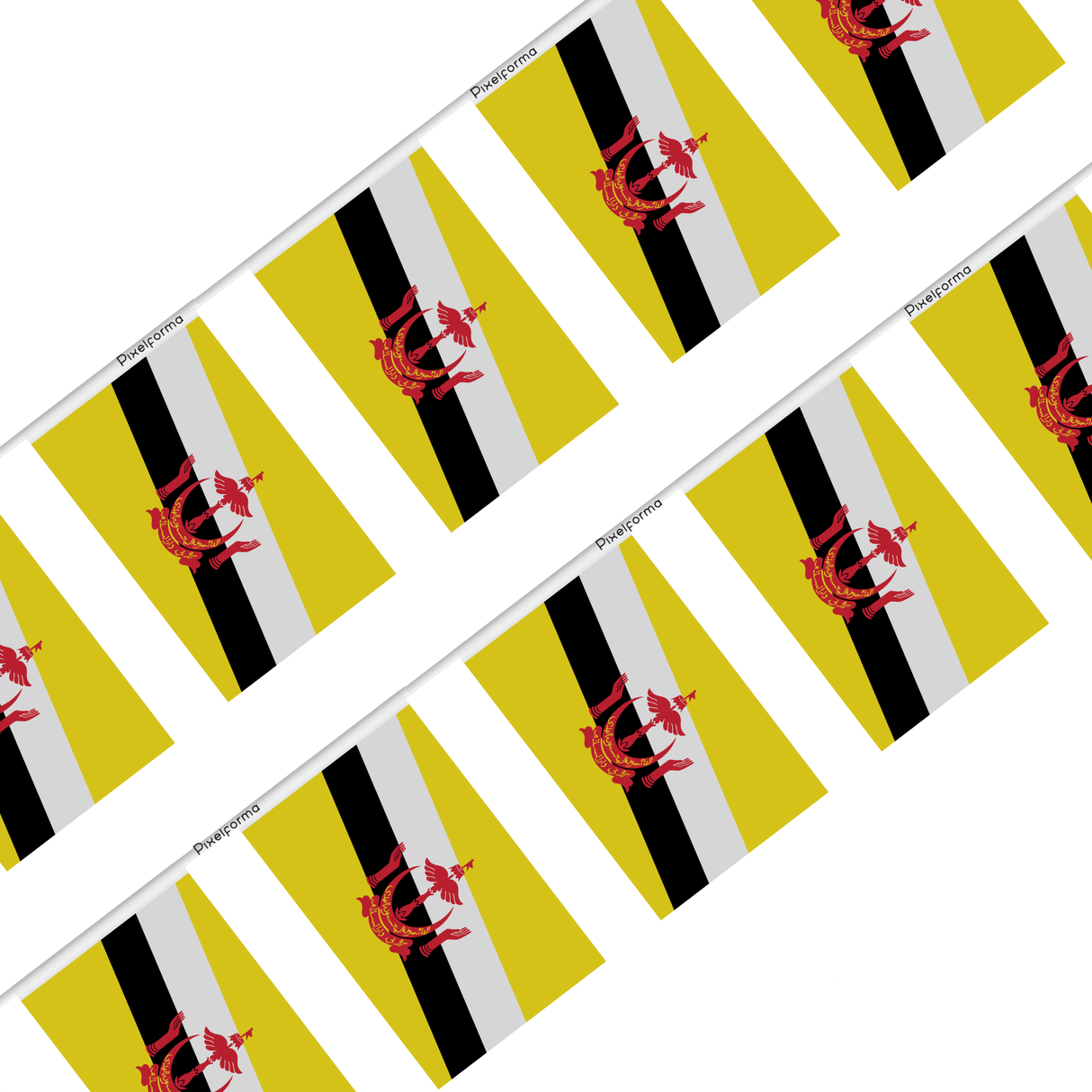 Brunei Flag Garland in several sizes