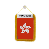 Banderín de coche con bandera de Hong Kong