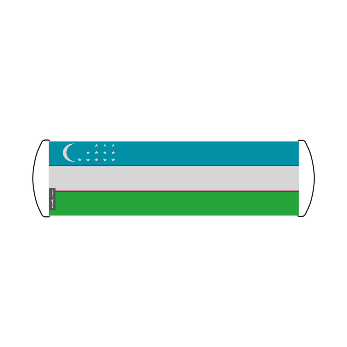 Uzbekistan flag scroll banner 