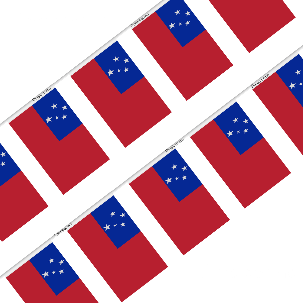 Guirlande Drapeau Samoa en Polyester