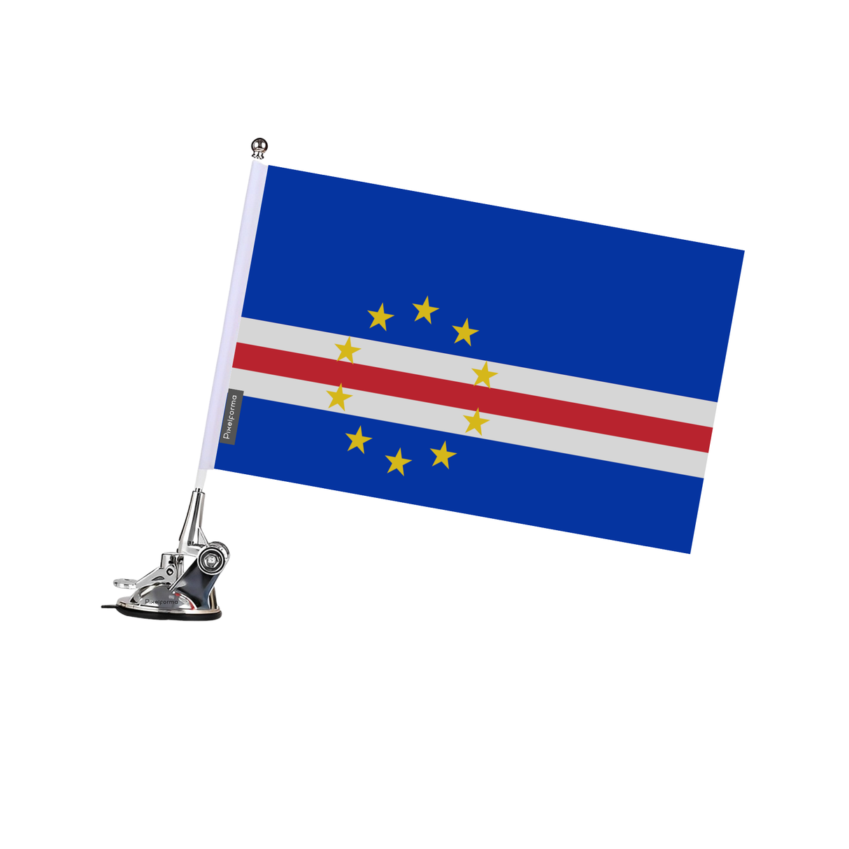 Cape Verde Flag Suction Cup Pole