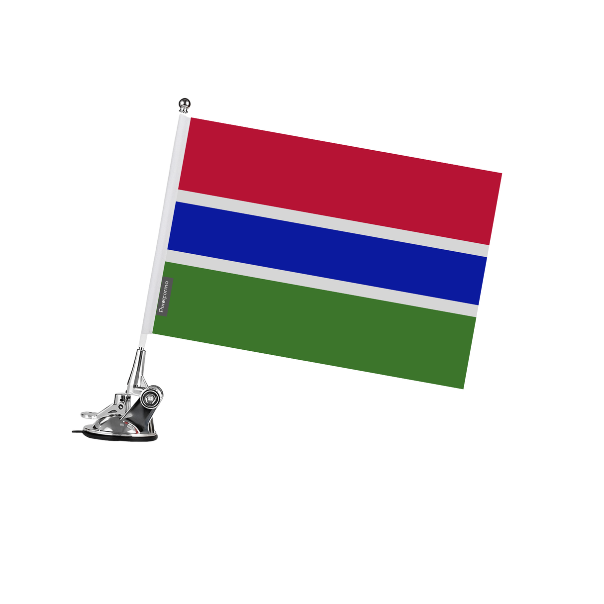 Gambia Polyester Flag Suction Cup Pole