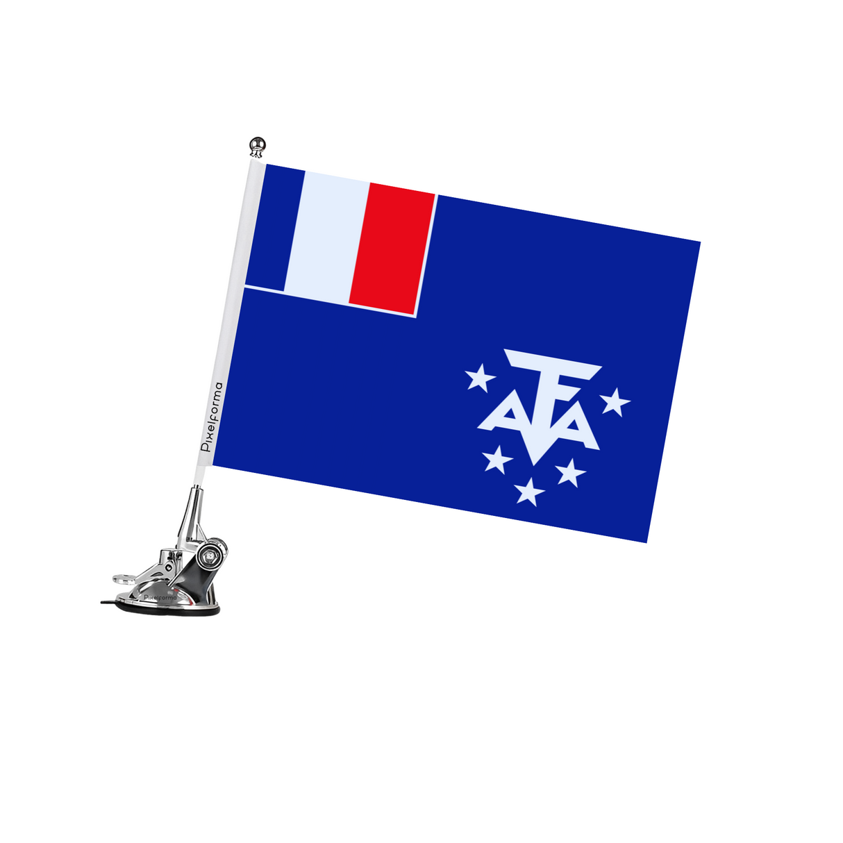 Mât à Ventouse Drapeau de l'Antarctique françaises