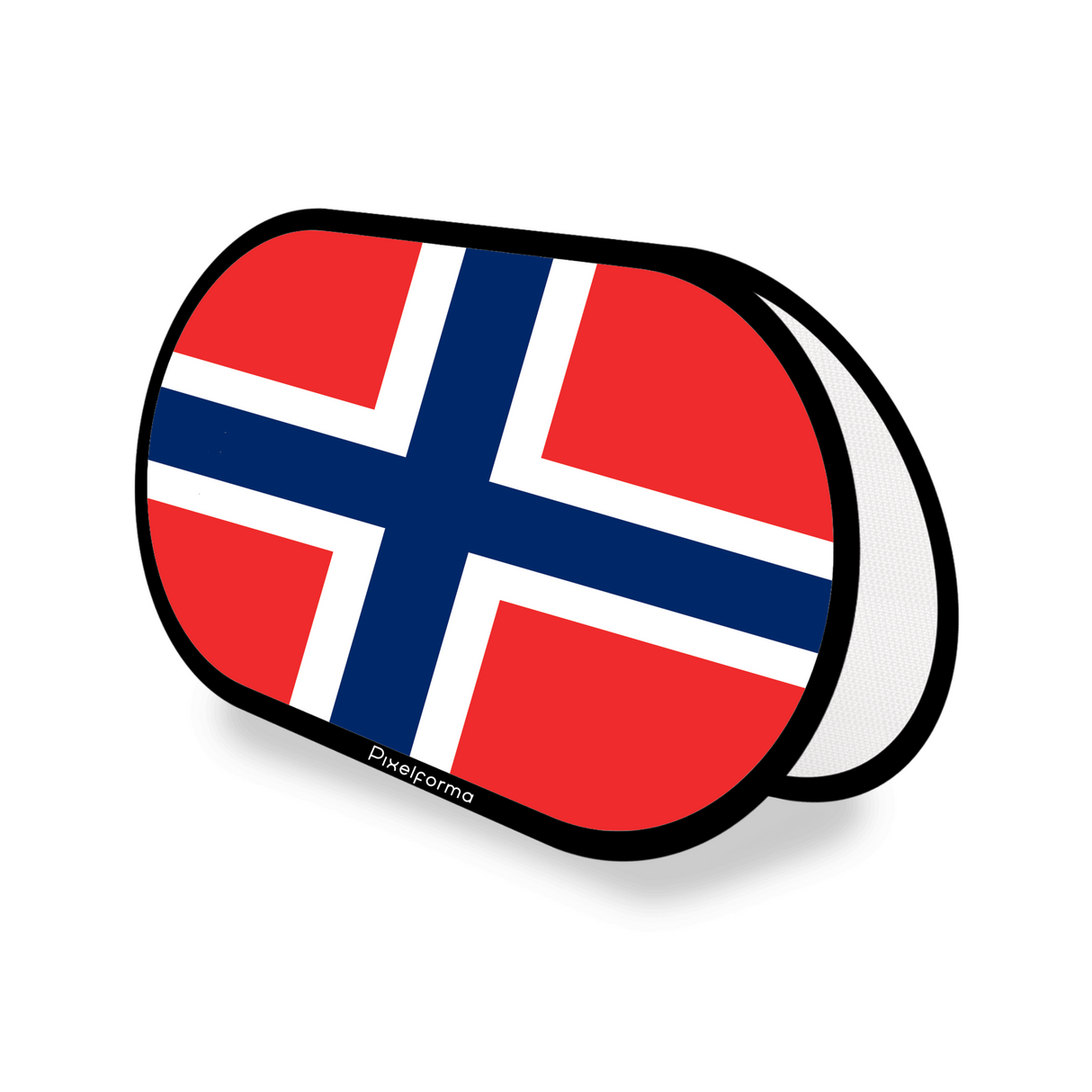 Support publicitaire ovale Drapeau du Svalbard et de Jan Mayen