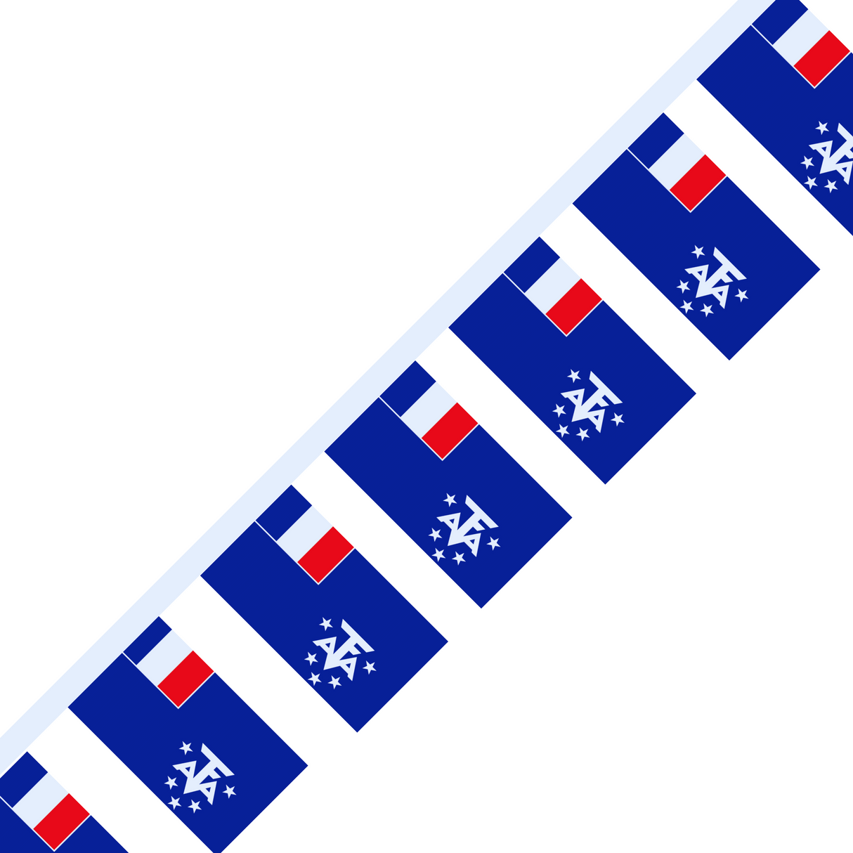 Guirlande Drapeau de l'Antarctique française en plusieurs tailles