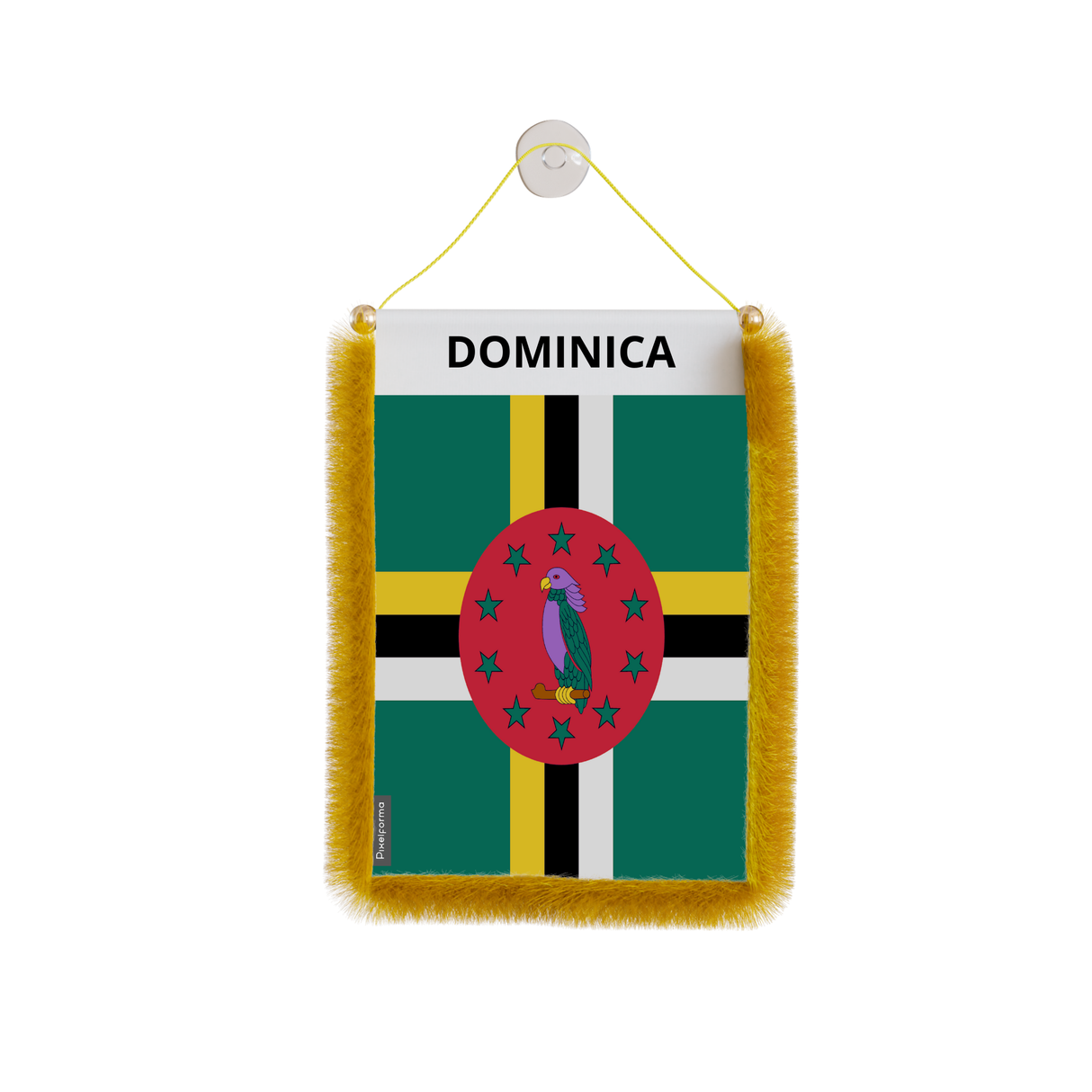 Car Flag Pennant Dominica