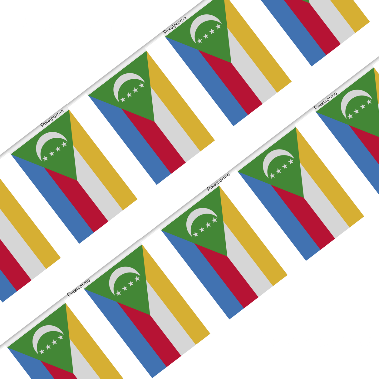 Guirlande Drapeau Comores en Polyester