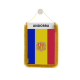 Banderín de coche con bandera de Andorra