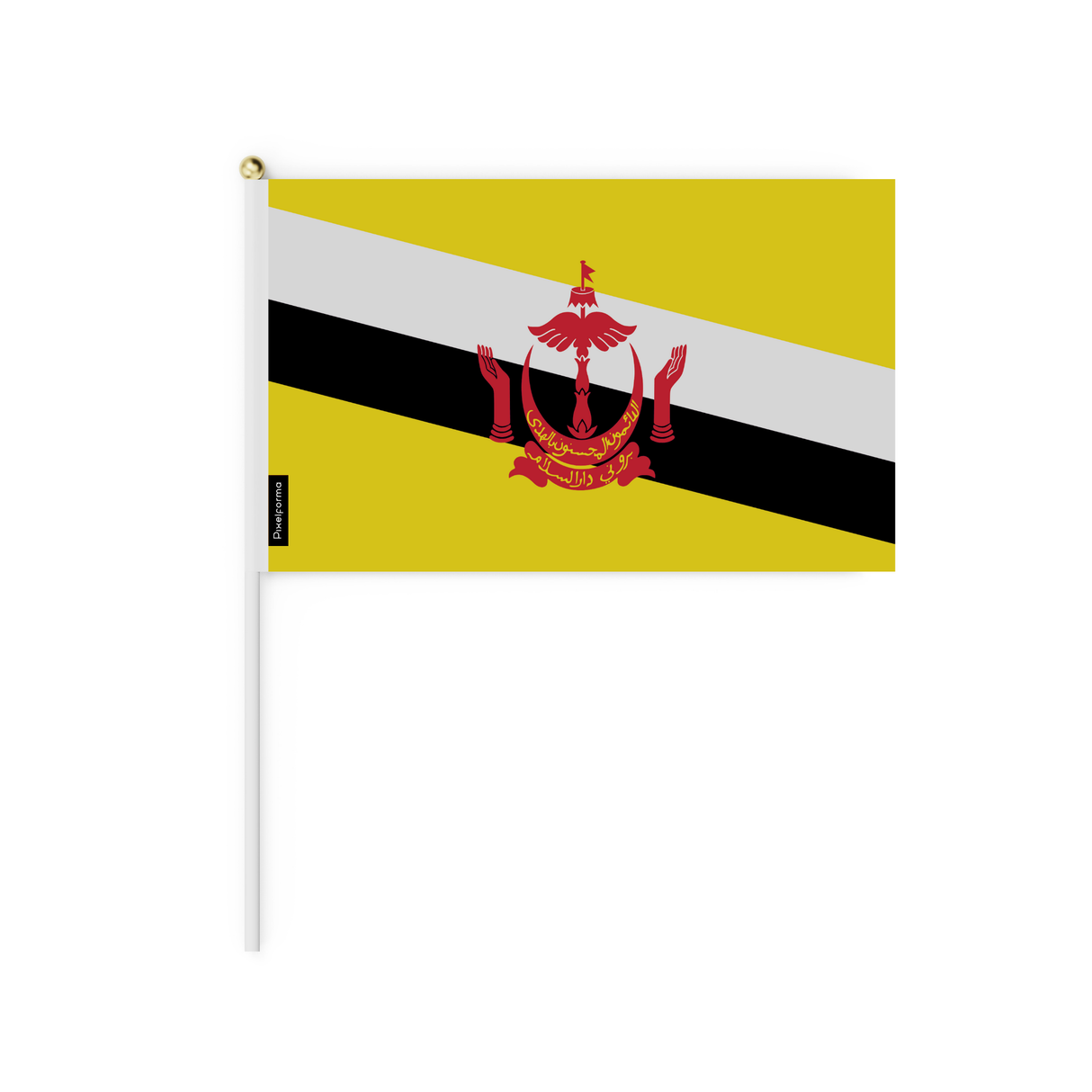 Mini Drapeau de Brunei en plusieurs tailles 100 % polyester