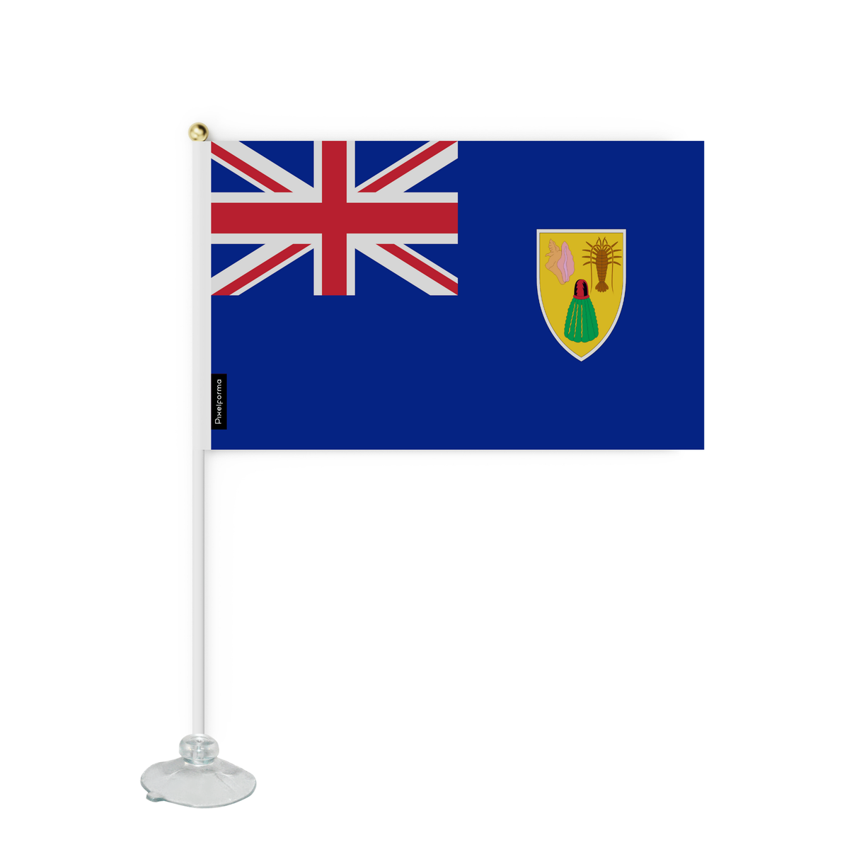 Mini Flag Suction Cup Flag of Turks and Caicos Islands