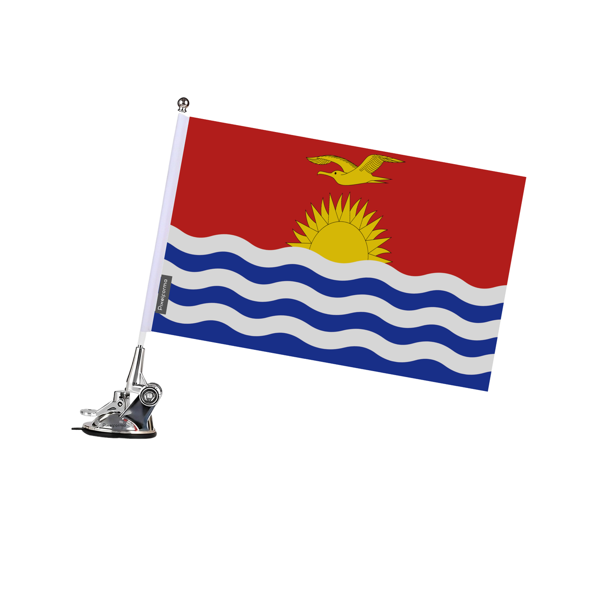 Kiribati Flag Suction Cup Pole