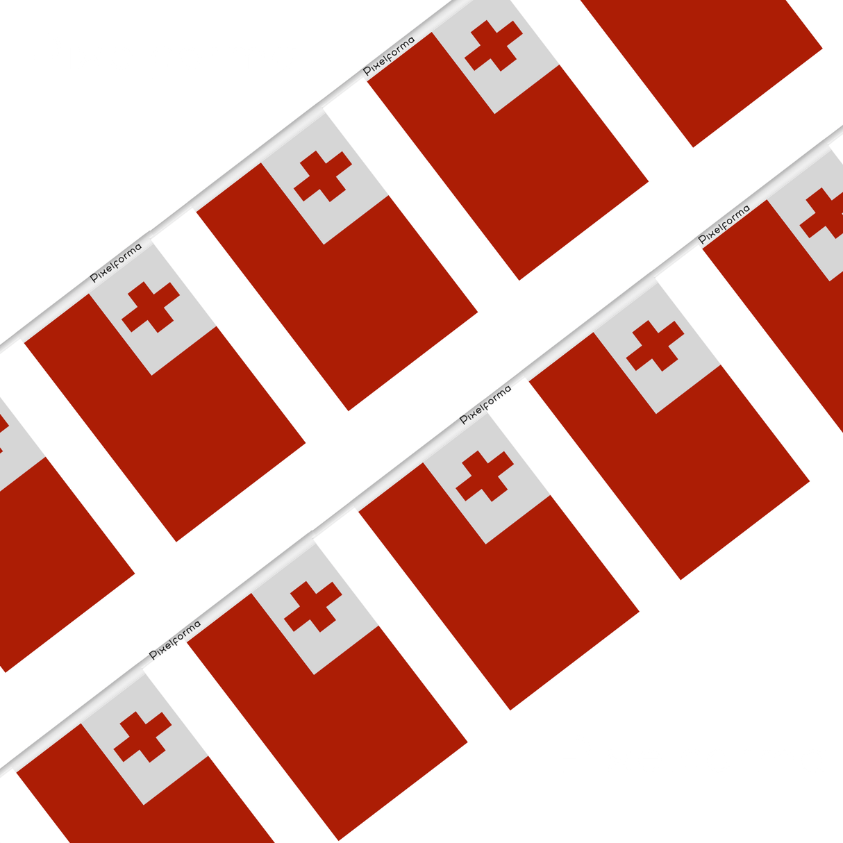 Guirnalda Bandera de Tonga en varios tamaños