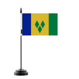 Drapeau de Table Saint-Vincent-et-les-Grenadines en Polyester