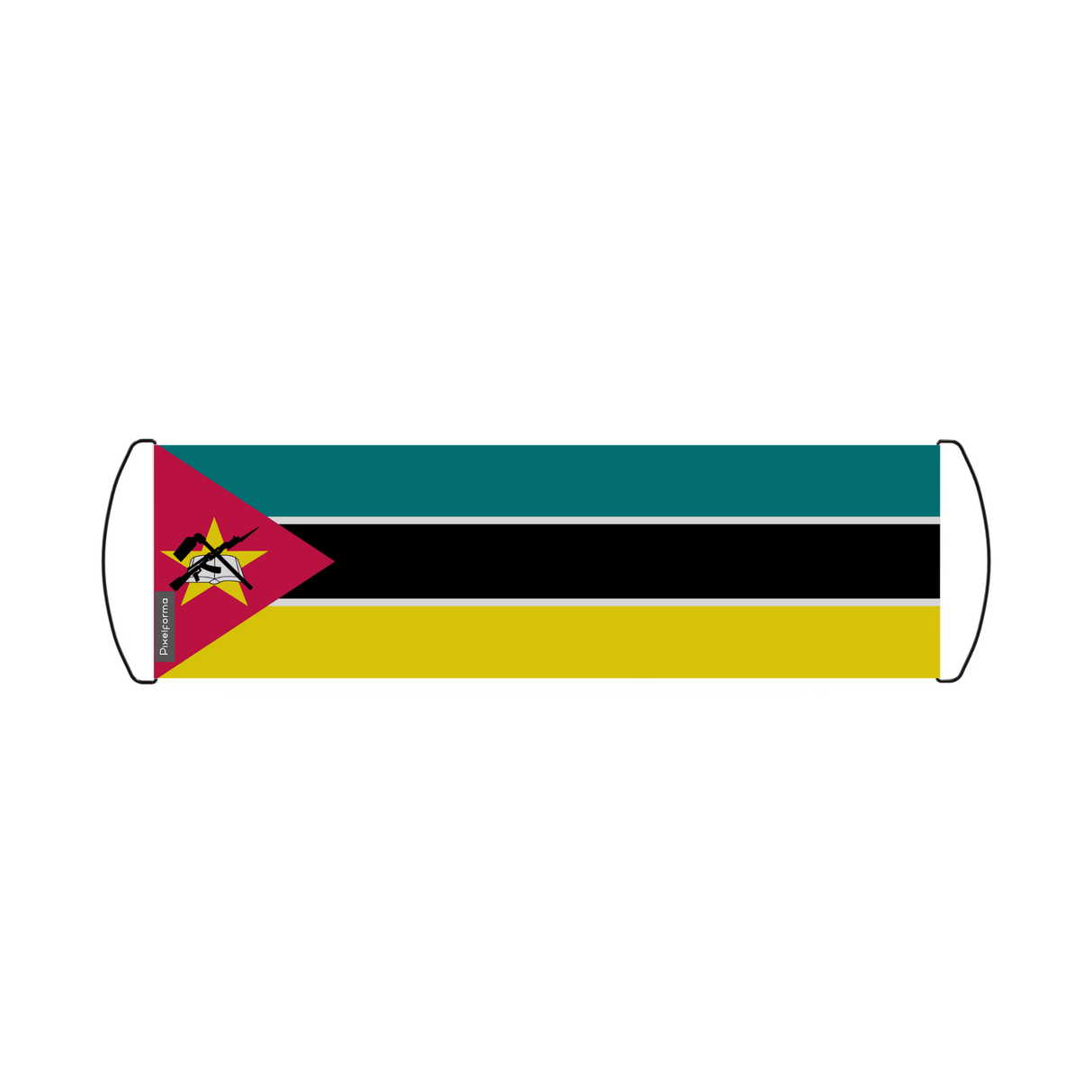 Scrolling Banner Flag of Mozambique 