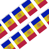 Guirnalda Bandera de Andorra en varios tamaños