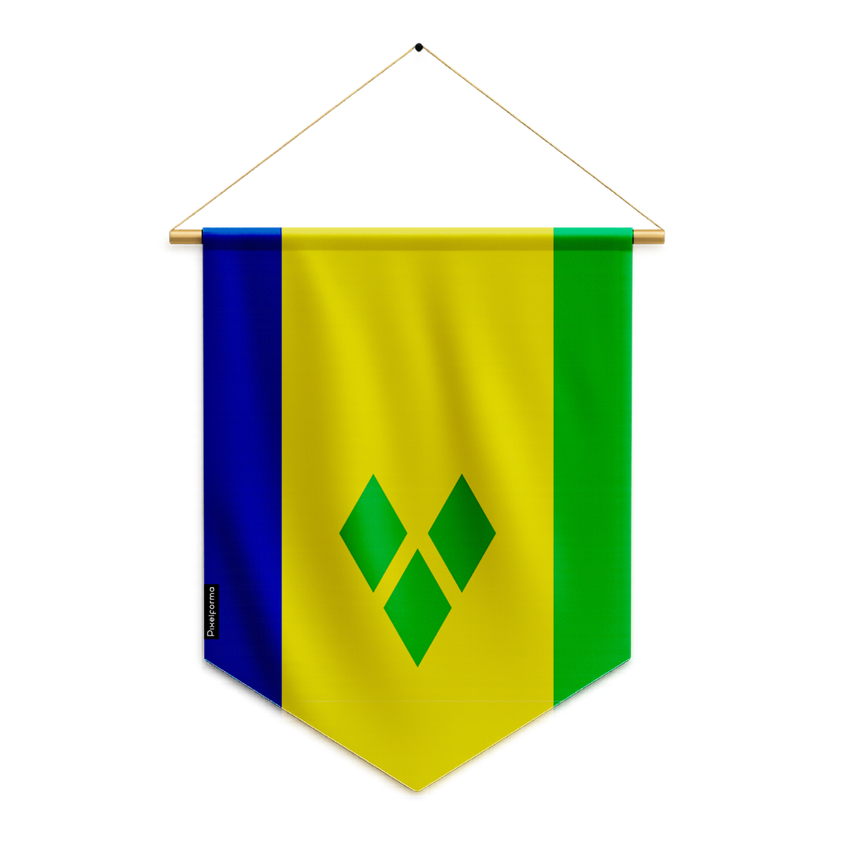 Pennant Flag of Saint Vincent and the Grenadines to hang in polyester