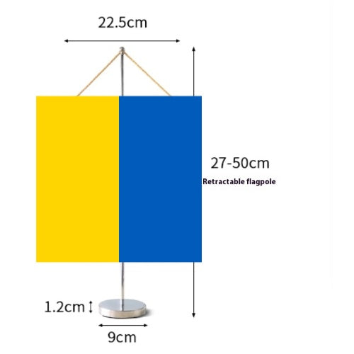 Fanion Table Drapeau Ukraine en Polyester