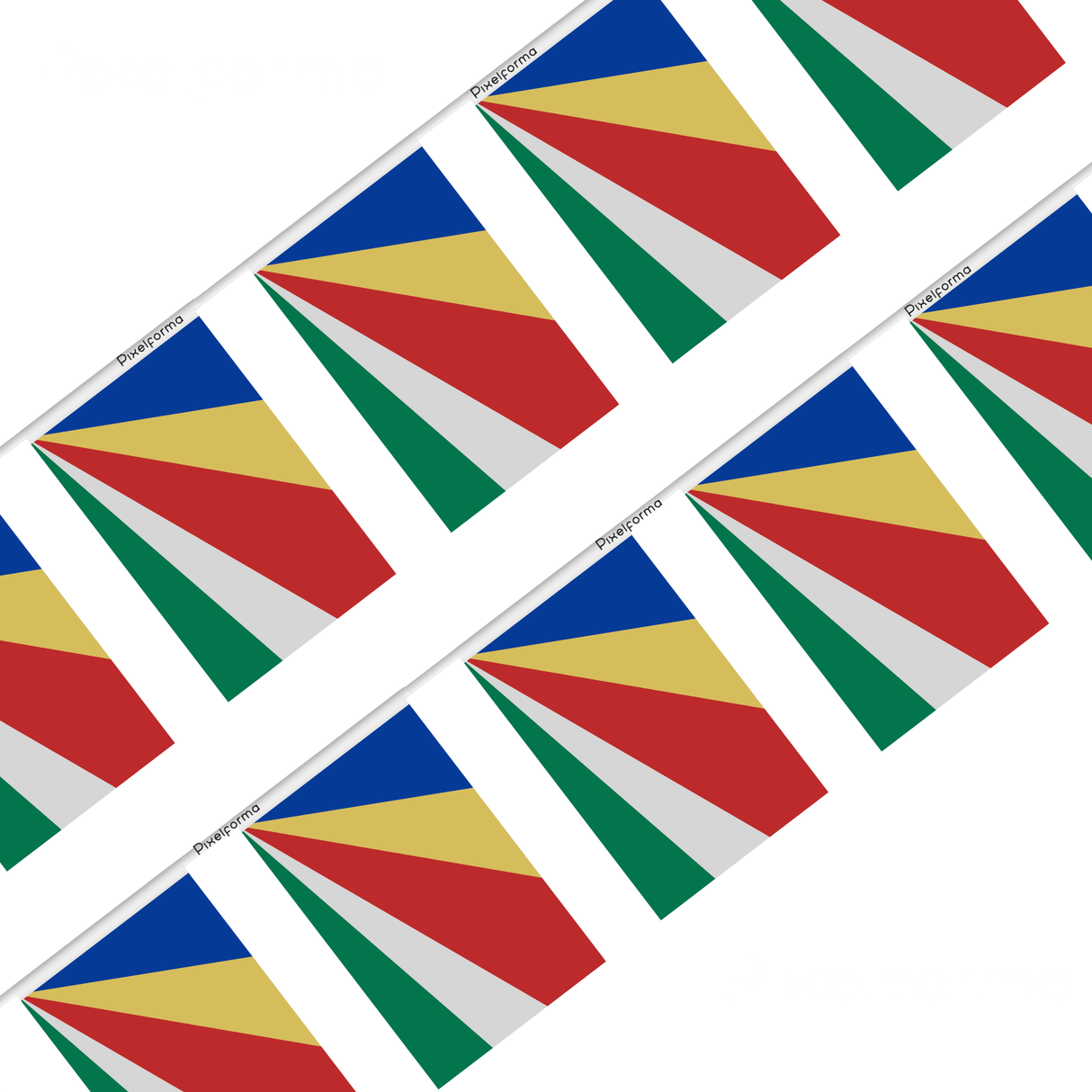 Guirlande Drapeau Seychelles en Polyester