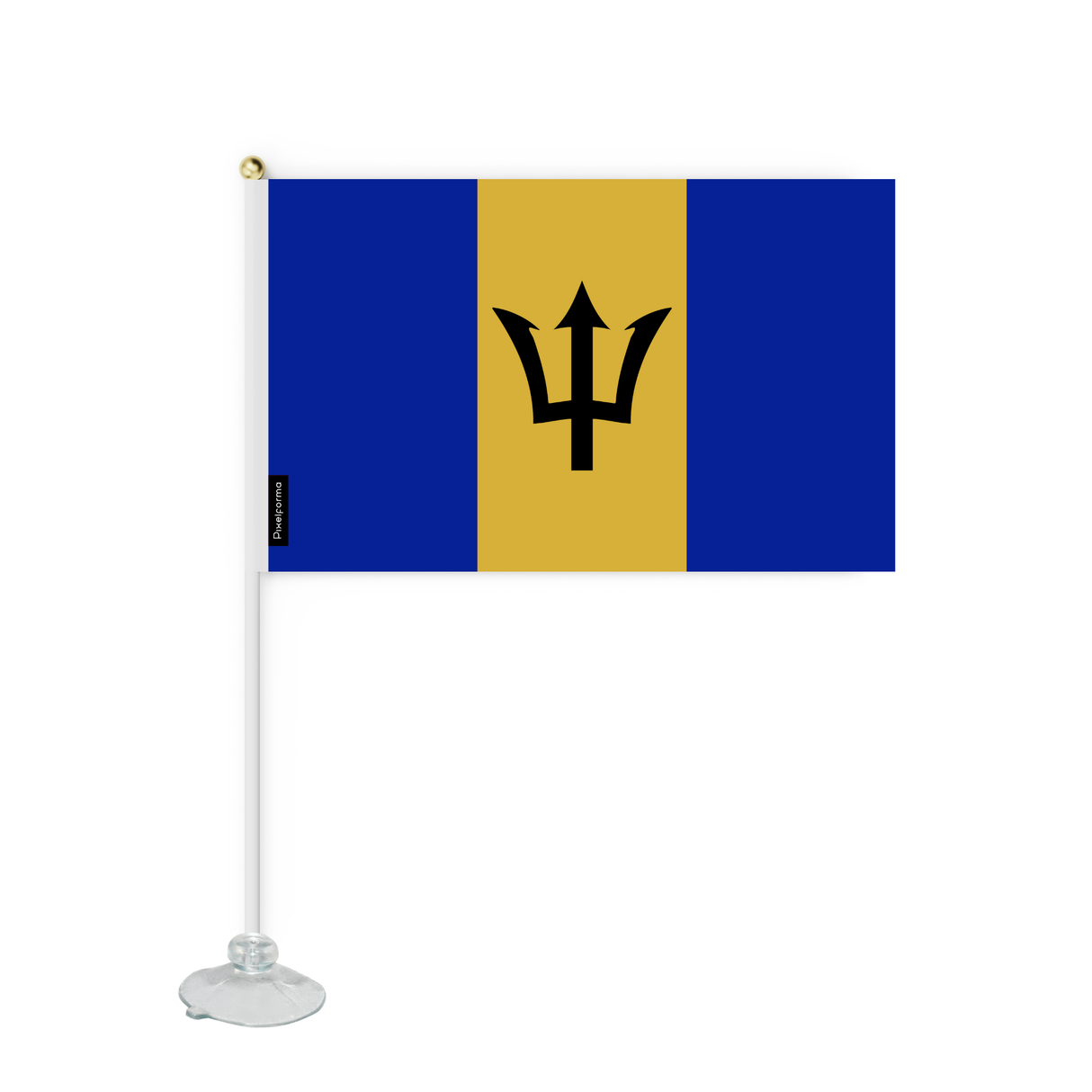 Mini Flag Suction Cup Flag of Barbados