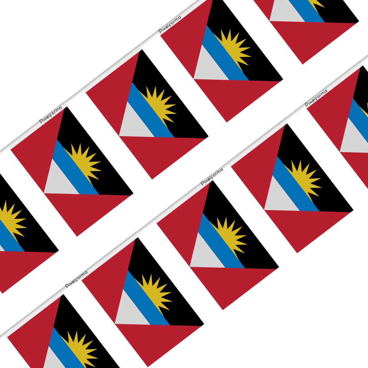 Guirlande Drapeau Antigua-et-Barbuda en Polyester