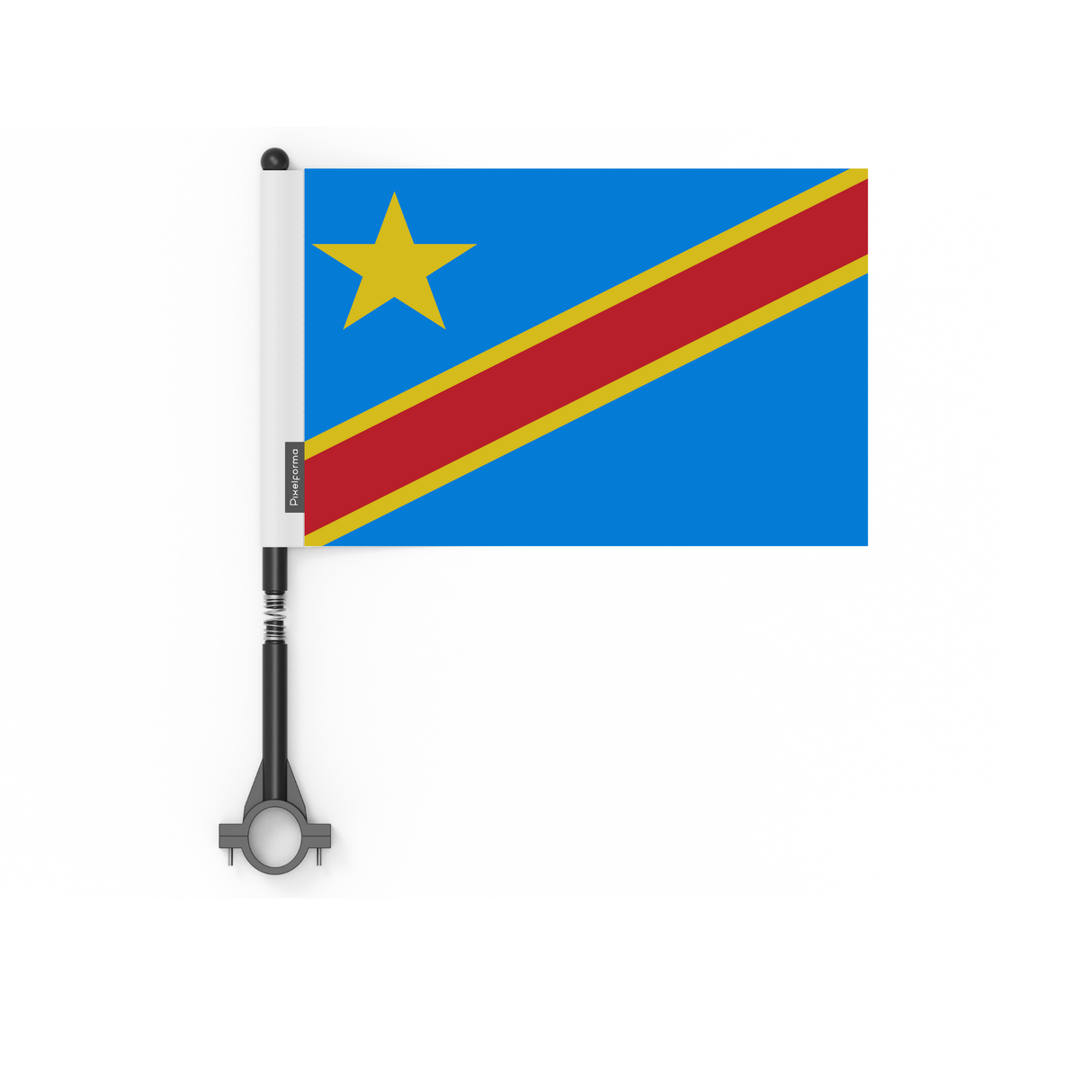 Drapeau de vélo de la république démocratique du Congo en polyester