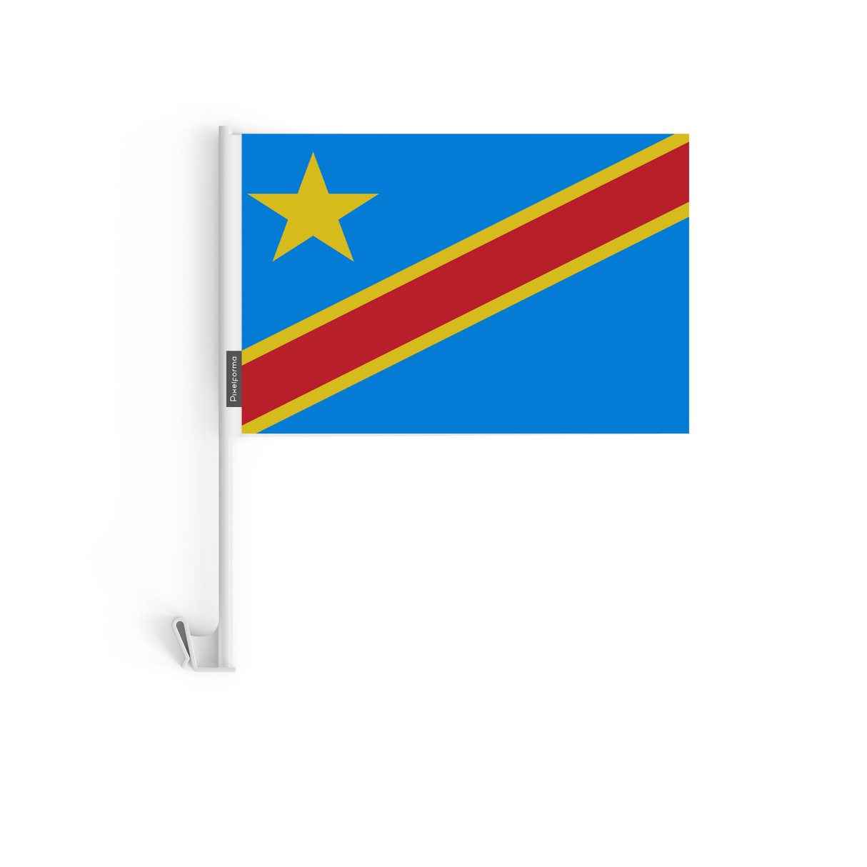 Drapeau voiture de la république démocratique du Congo en polyester