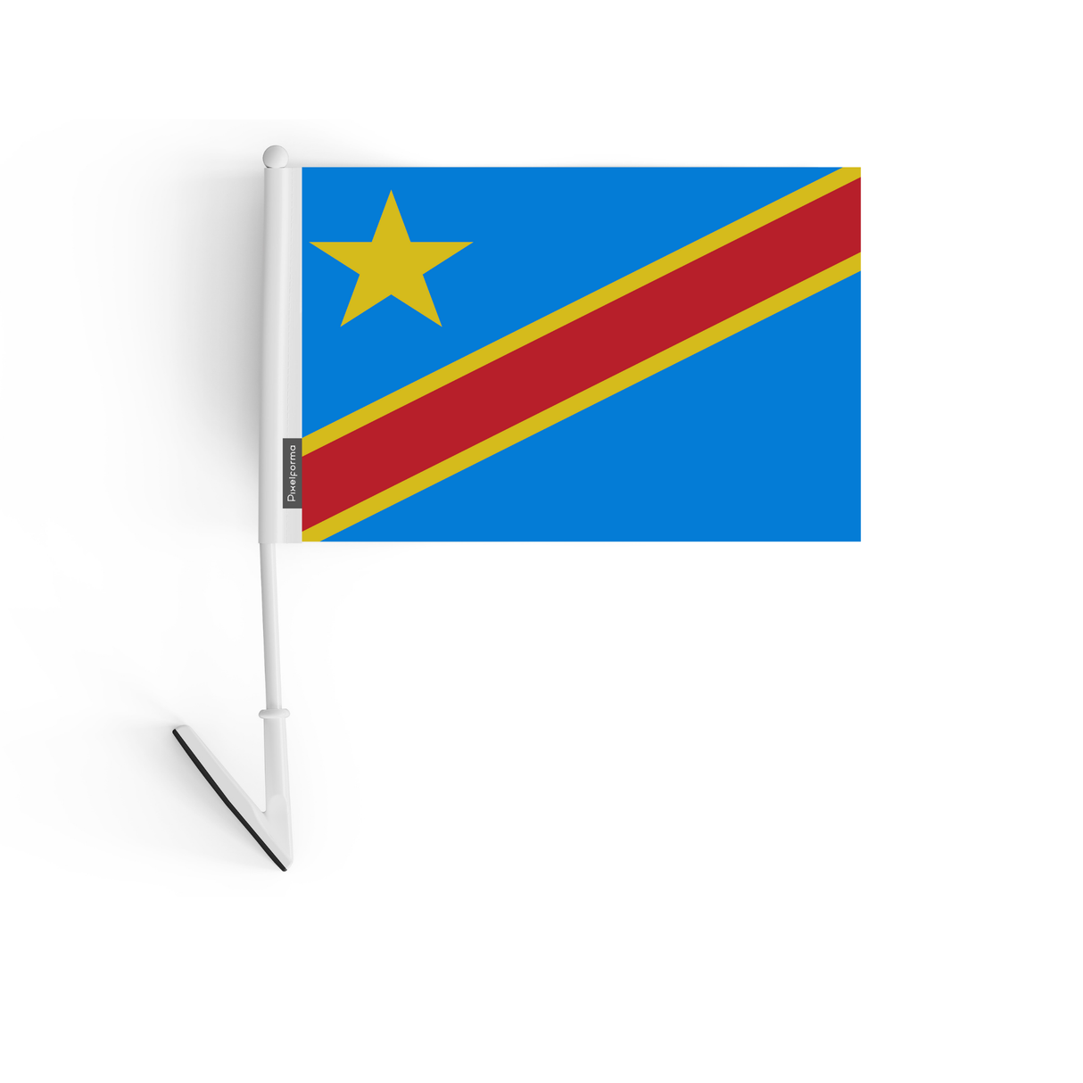 Drapeau adhésif de la république démocratique du Congo