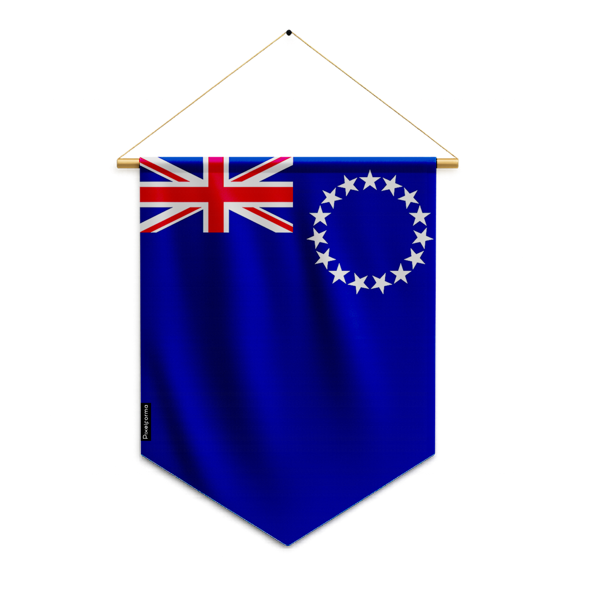 Banderín bandera de las Islas Cook para colgar en poliéster