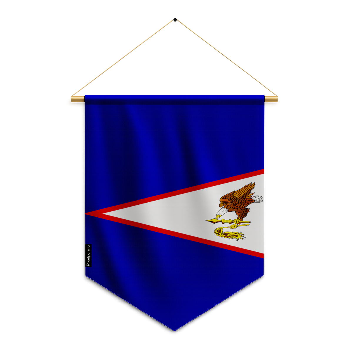 American Samoa flag pennant to hang in polyester