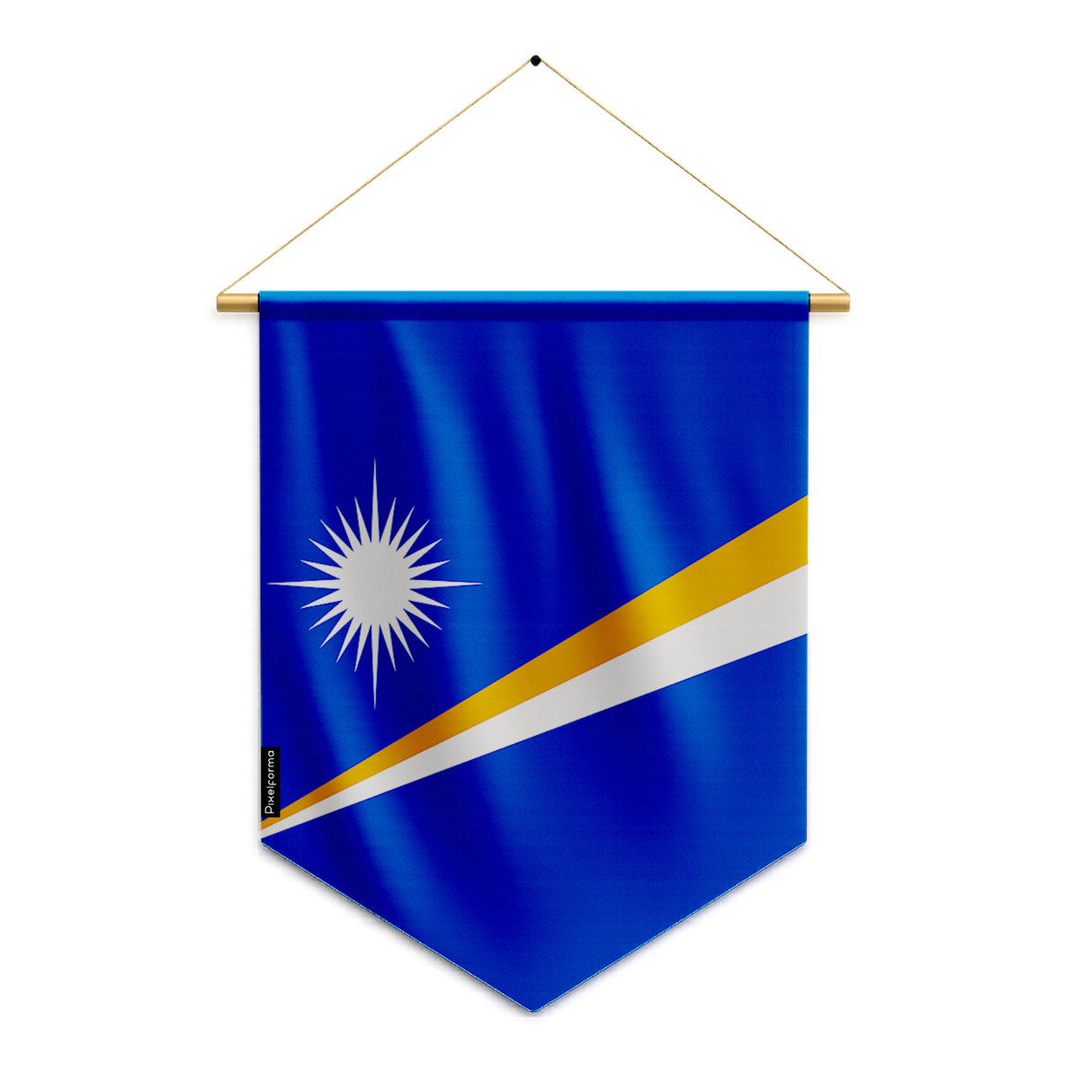 Banderín bandera de las Islas Marshall para colgar en poliéster