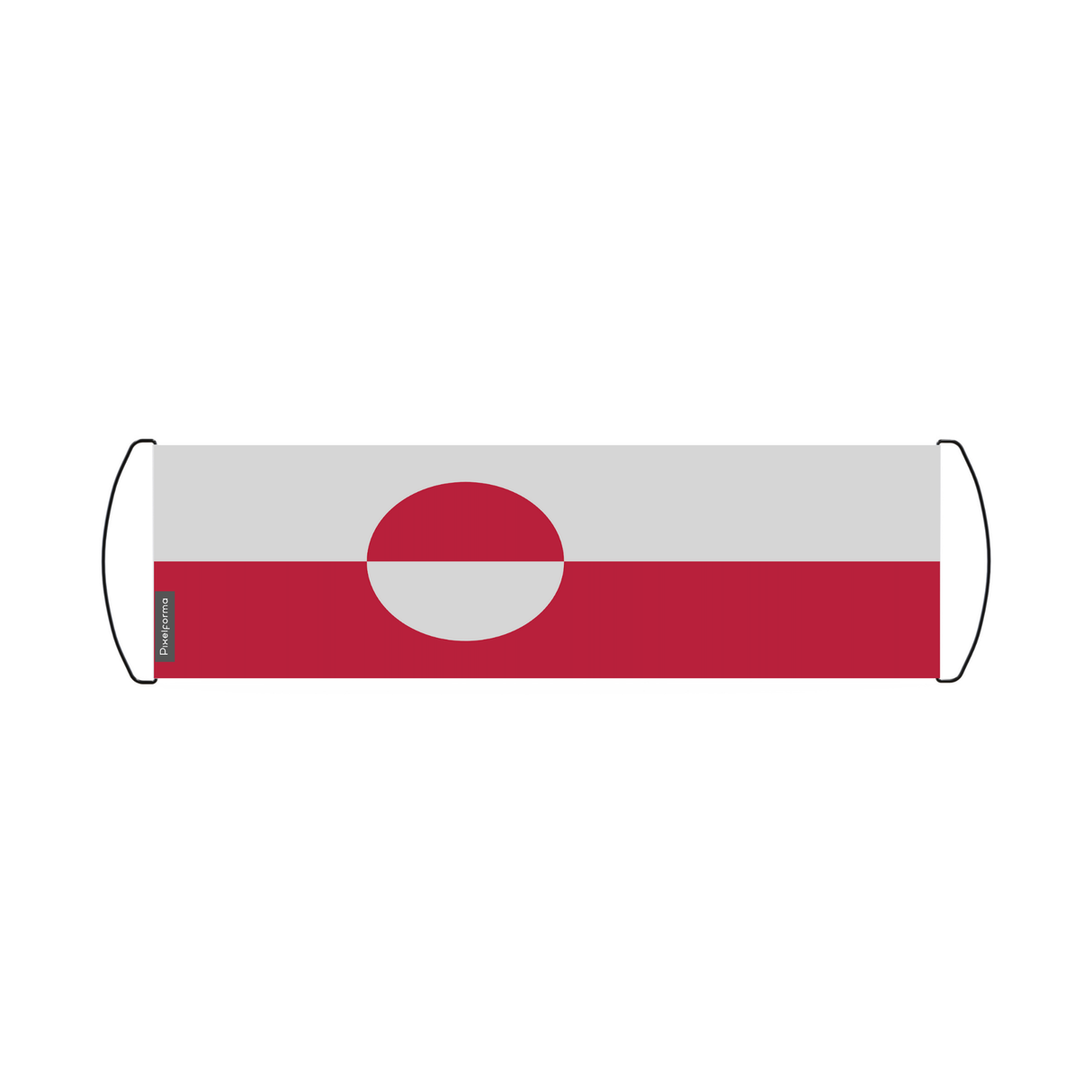 Greenland Flag Scroll Banner 