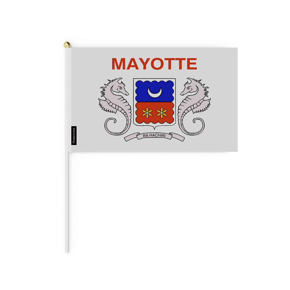 Mini Bandera de Mayotte en varias tallas 100% poliéster