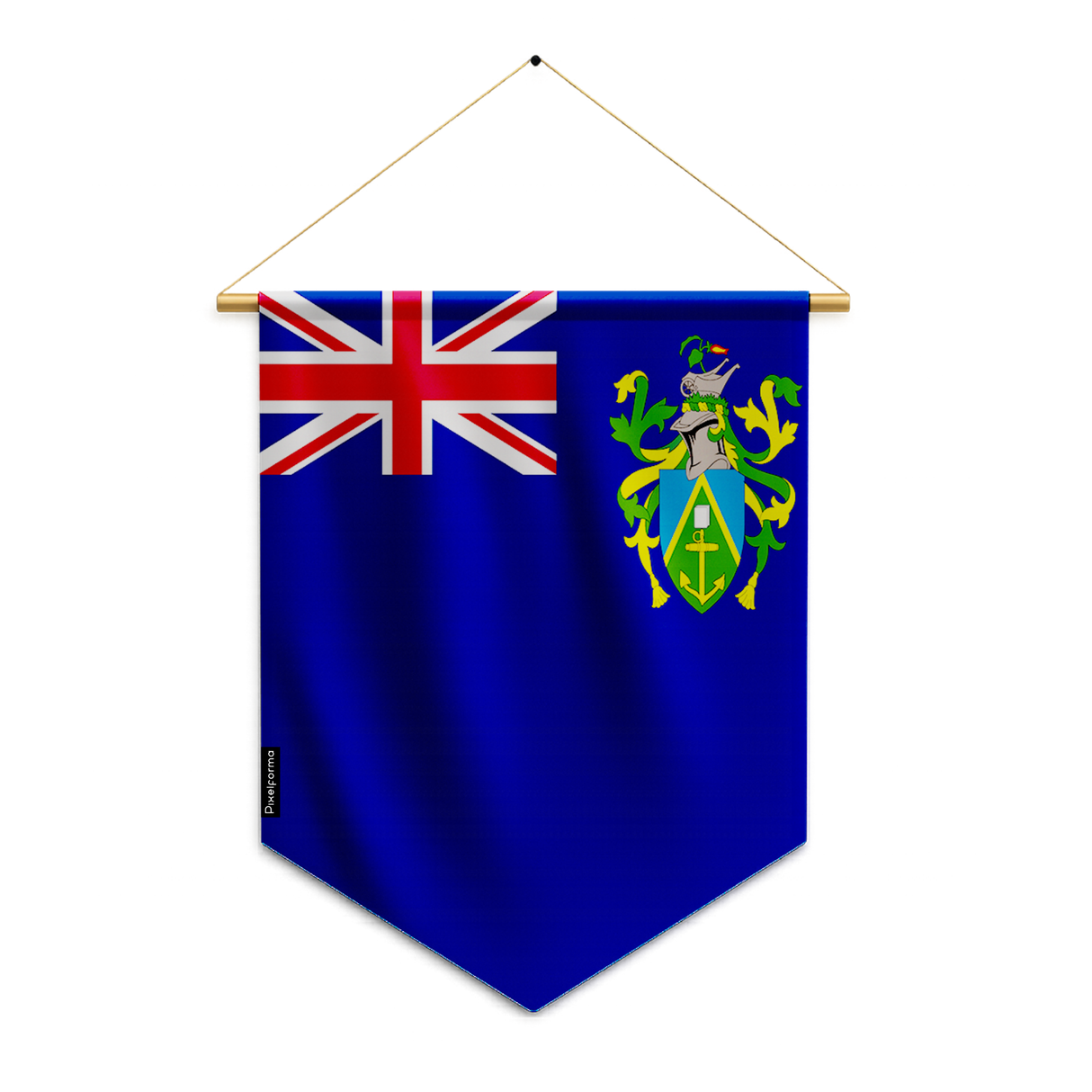 Banderín bandera de las Islas Pitcairn para colgar en poliéster