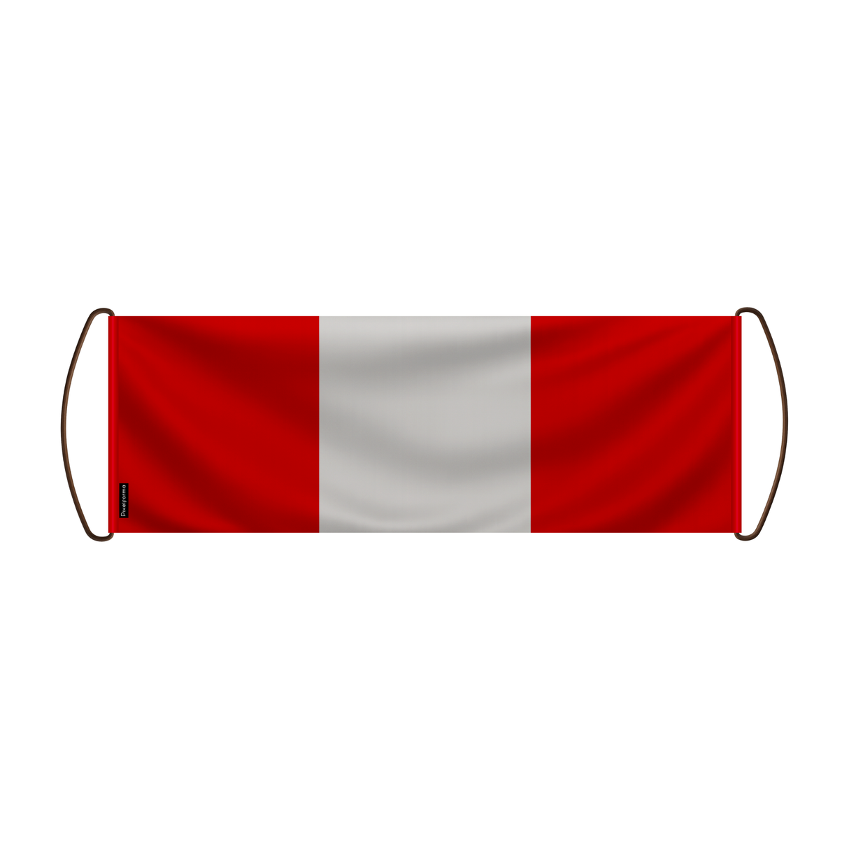 Peru Flag Scroll Banner 