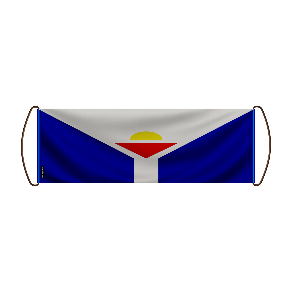 Bannière de défilement Drapeau de Saint-Martin en Polyester