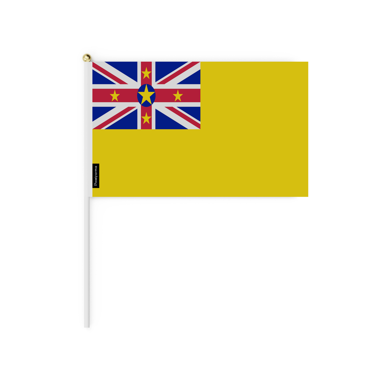 Mini Bandera de Niue en varios tamaños 100% Poliéster