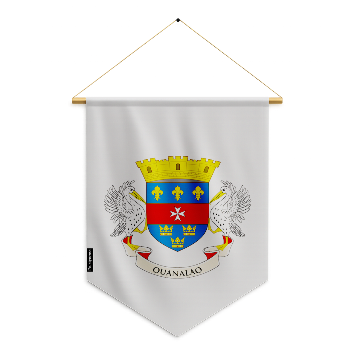 Flag of Saint-Barthélemy pennant to hang in polyester