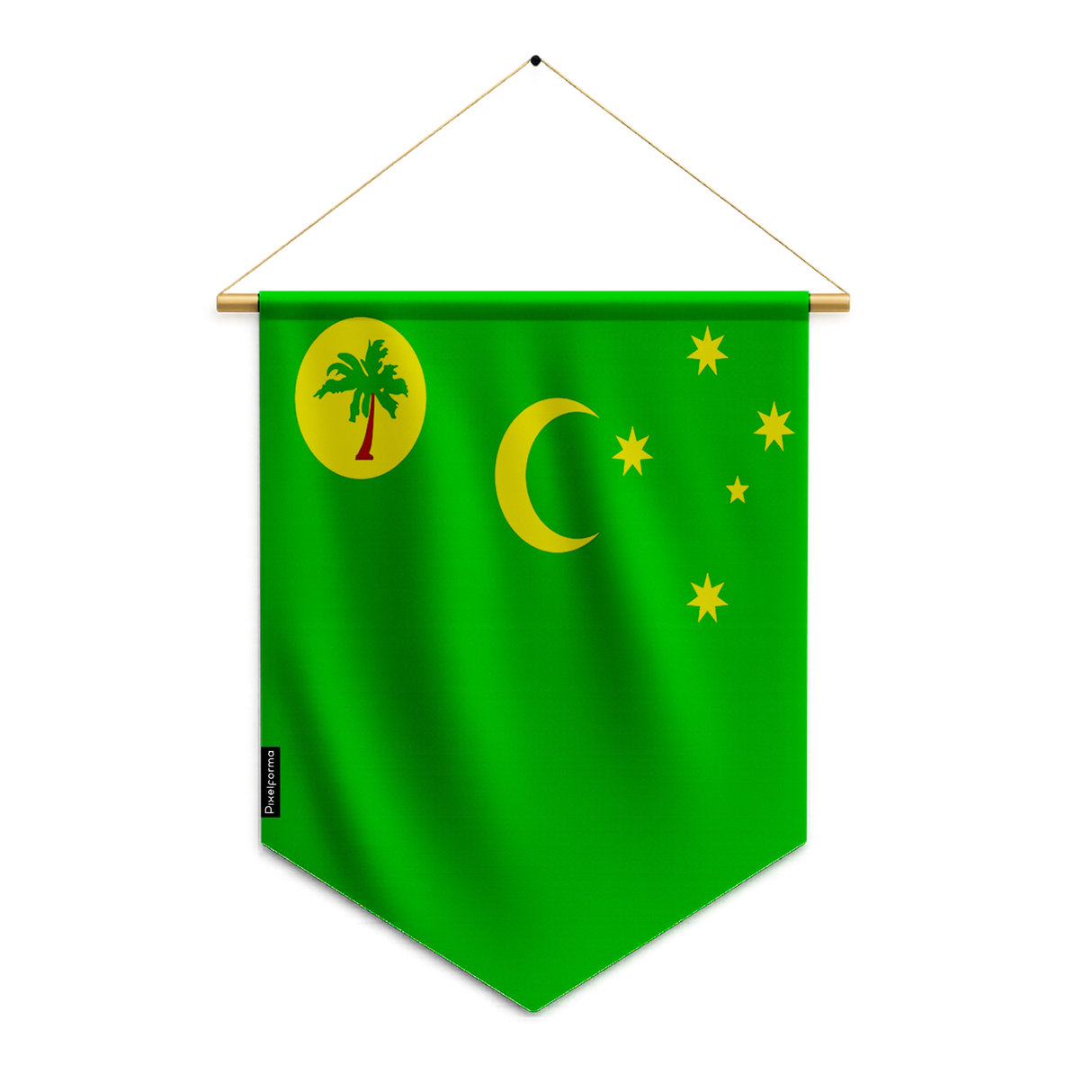 Banderín bandera de las Islas Cocos para colgar en poliéster