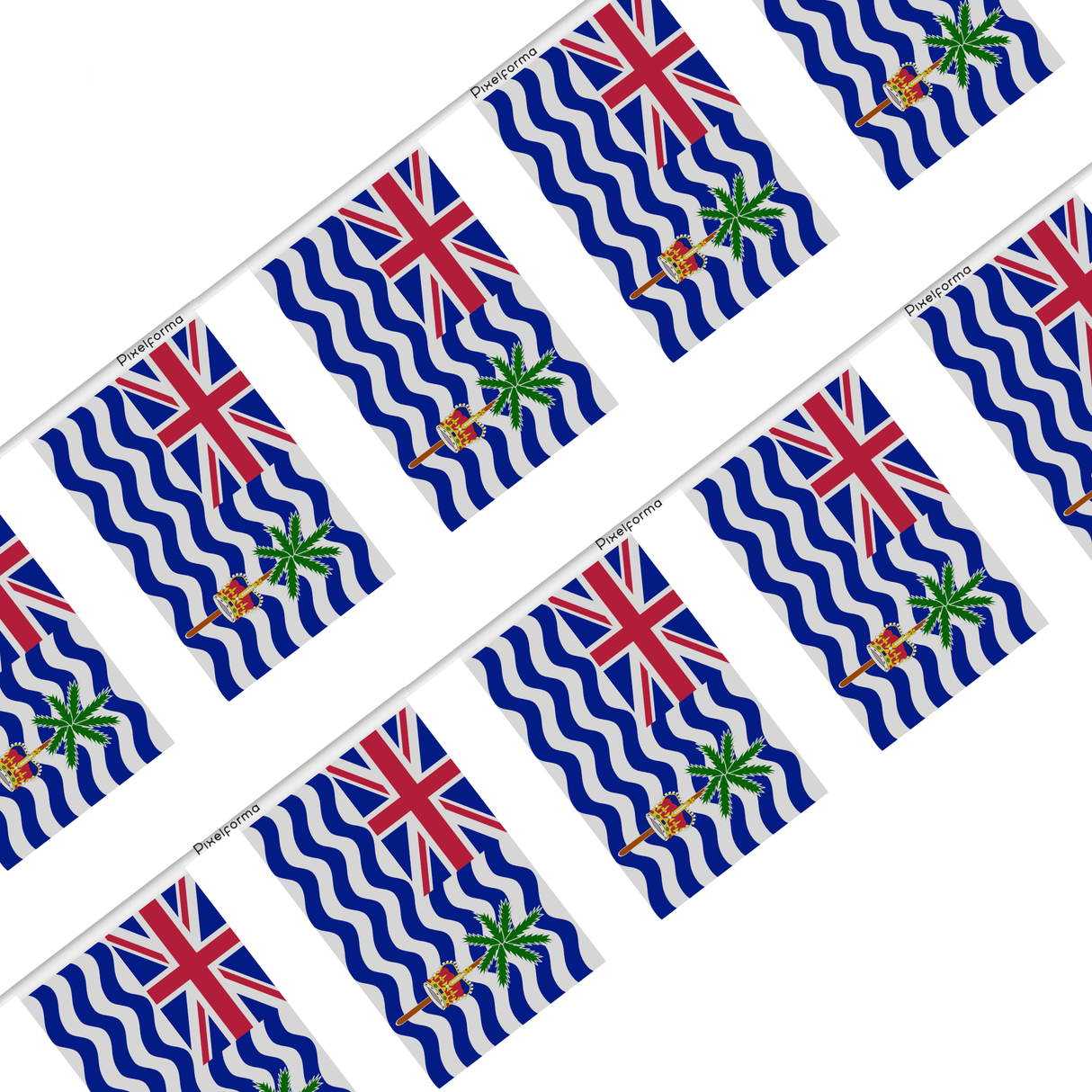 Guirlande Drapeau Territoire britannique de l'océan Indien en Polyester