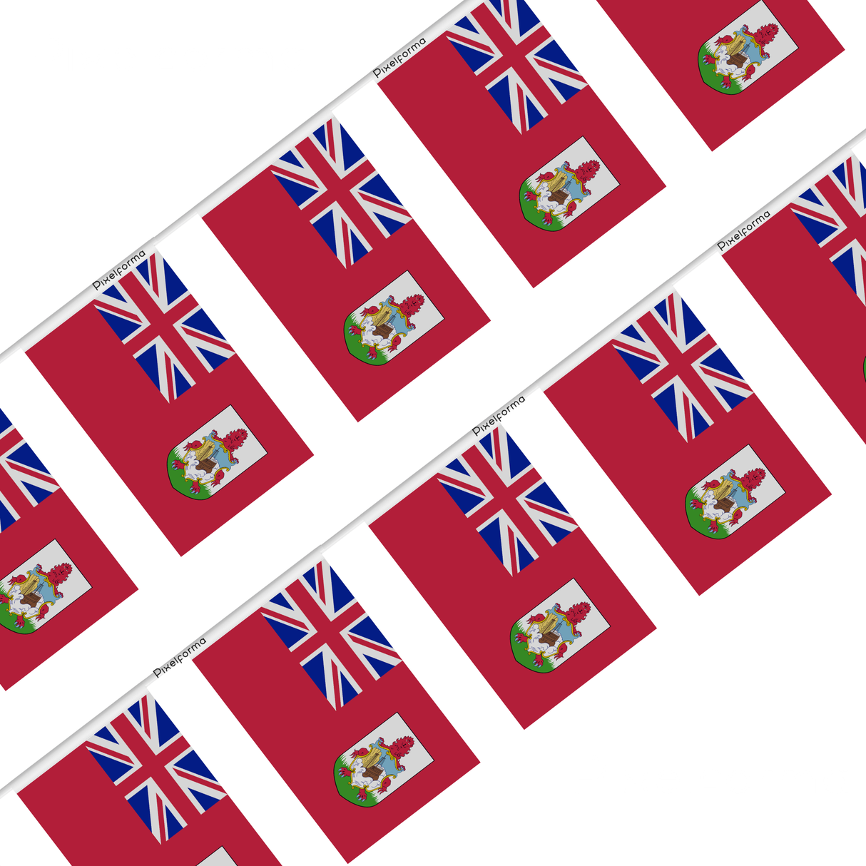 Guirnalda de bandera de Bermudas en varios tamaños