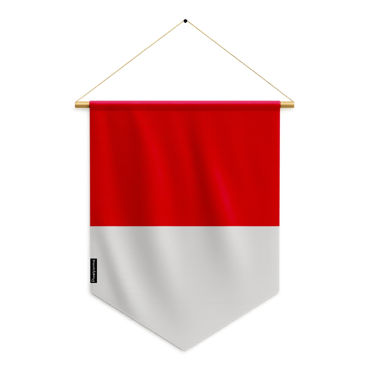 Monaco flag pennant to hang in polyester