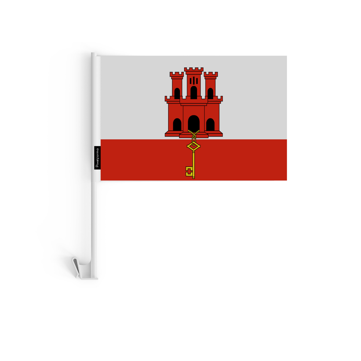 Drapeau voiture de Gibraltar en polyester