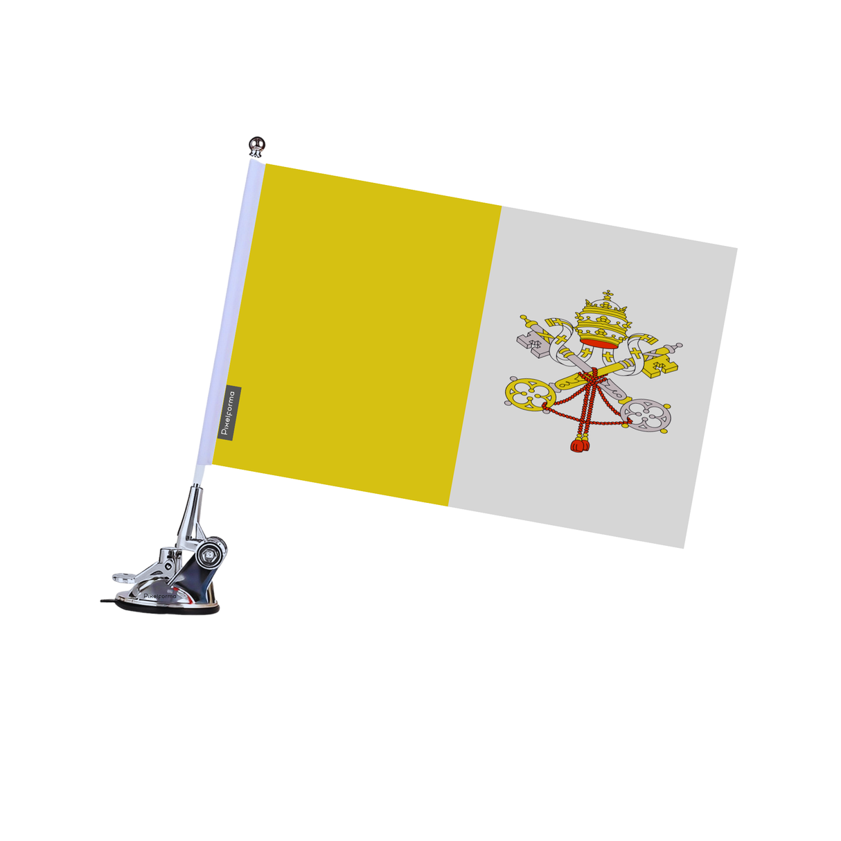 Poste de ventosa con bandera del Vaticano