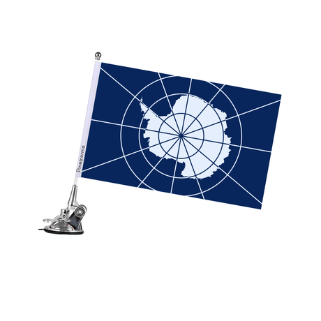 Mât à Ventouse Drapeau de l'Antarctique - Pixelforma