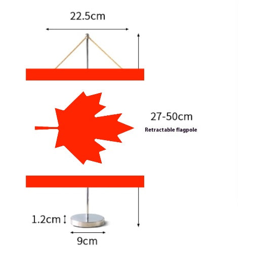 Fanion Table Drapeau Canada en Polyester